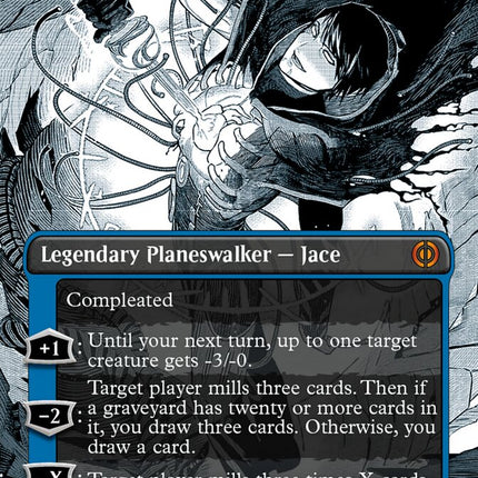 Jace, the Perfected Mind (Borderless Manga Step-and-Compleat Foil) [Phyrexia: All Will Be One]