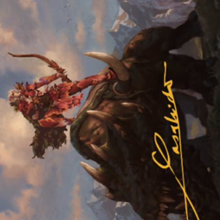 Meria's Outrider Art Card (Gold-Stamped Signature) [Dominaria United Art Series]