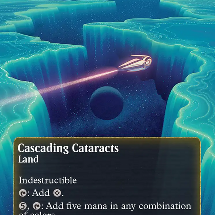 Cascading Cataracts (0140) (Borderless) (Galaxy Foil) [Edge of Eternities: Stellar Sights]