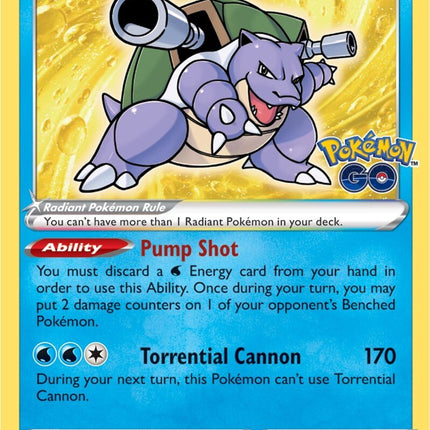 Radiant Blastoise (018/078) [Pokémon GO]