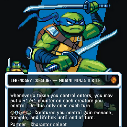 Leonardo, the Balance (0083) (Borderless) (Surge Foil) [Teenage Mutant Ninja Turtles Commander]