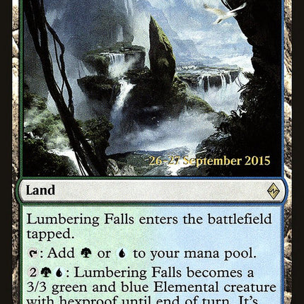 Lumbering Falls [Battle for Zendikar Prerelease Promos]
