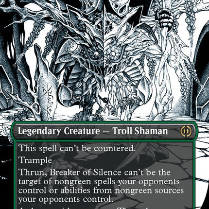 Thrun, Breaker of Silence (Borderless Manga Step-and-Compleat Foil) [Phyrexia: All Will Be One]