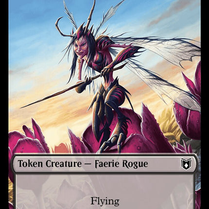 Faerie Rogue // Faerie (0011) Double-Sided Token [Wilds of Eldraine Commander Tokens]
