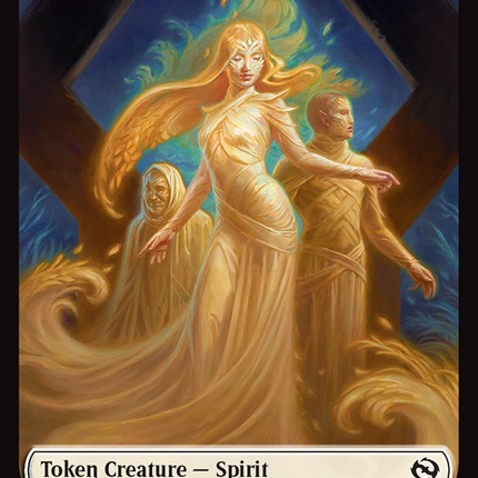 Spirit (0008) // Spirit (0009) Double-Sided Token [Tarkir: Dragonstorm Tokens]