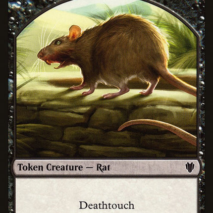 Cat Warrior (008) // Rat (003) Double-Sided Token [Commander 2017 Tokens]