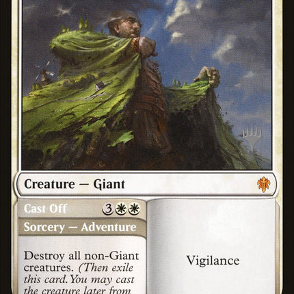 Realm-Cloaked Giant // Cast Off (Promo Pack) [Throne of Eldraine Promos]