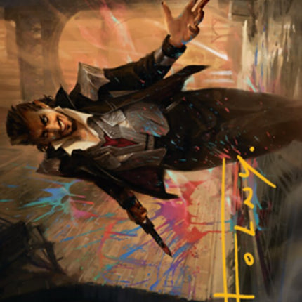 Anhelo, the Painter Art Card (Gold-Stamped Signature) [Streets of New Capenna Art Series]