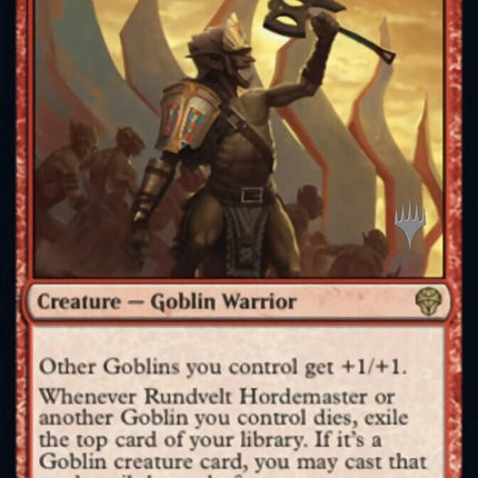 Rundvelt Hordemaster (Promo Pack) [Dominaria United Promos]