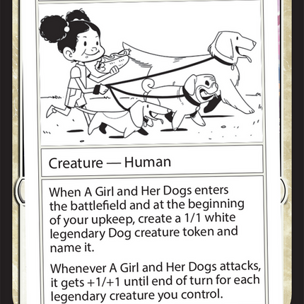 A Girl and Her Dogs [Mystery Booster 2 Playtest Cards]