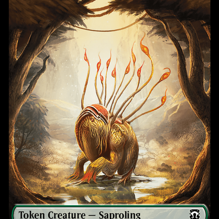 Tarmogoyf (Ripple Foil) // Saproling Double-Sided Token [Modern Horizons 3 Commander Tokens]