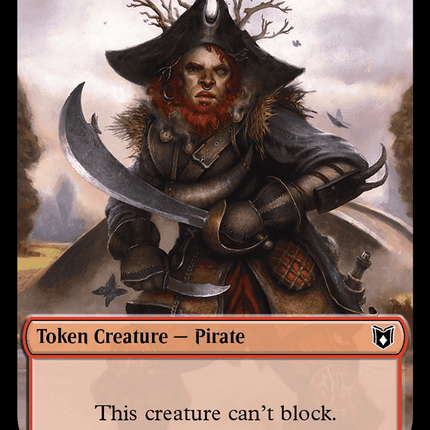 Pirate // Human Soldier Double-Sided Token [Wilds of Eldraine Commander Tokens]