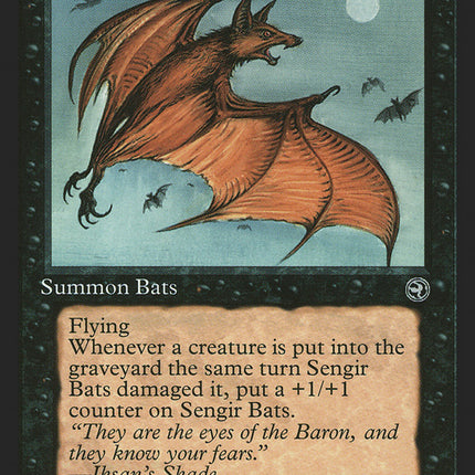 Sengir Bats (Ihsan's Shade Flavor Text) [Homelands]