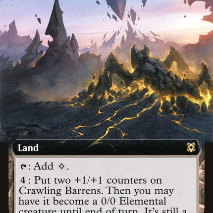 Crawling Barrens (Extended Art) [Zendikar Rising]