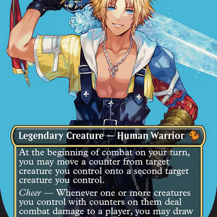Tidus, Yuna's Guardian (Borderless) (Surge Foil) [FINAL FANTASY Commander]