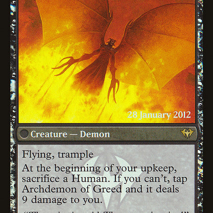 Ravenous Demon // Archdemon of Greed [Dark Ascension Prerelease Promos]
