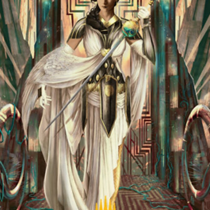 Elspeth Resplendent 2 Art Card (Gold-Stamped Signature) [Streets of New Capenna Art Series]