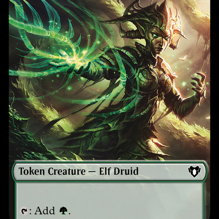 Elemental (0024) // Elf Druid Double-Sided Token [Commander Masters Tokens]