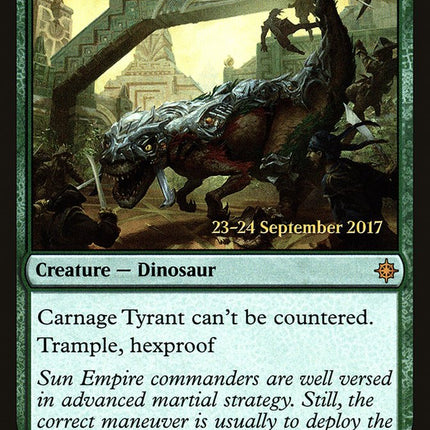 Carnage Tyrant [Ixalan Prerelease Promos]