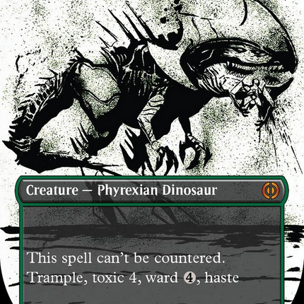 Tyrranax Rex (Borderless Ichor Step-and-Compleat Foil) [Phyrexia: All Will Be One]