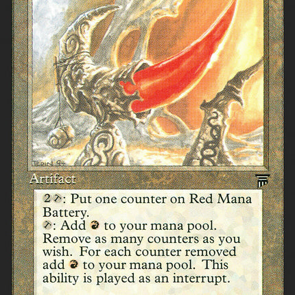Red Mana Battery [Legends]