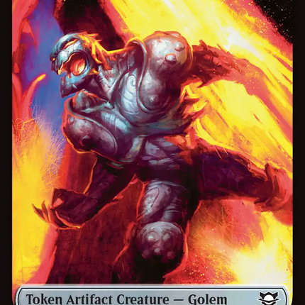 Copy // Golem (0012) Double-Sided Token [Edge of Eternities Commander Tokens]
