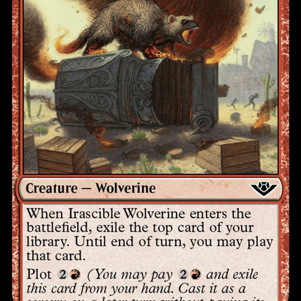 Irascible Wolverine [Outlaws of Thunder Junction]