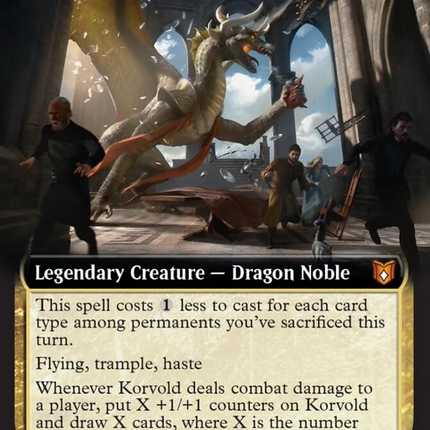 Korvold, Gleeful Glutton (Extended Art) [Wilds of Eldraine Commander]