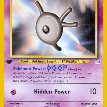 Unown [K] (58/64) [Neo Revelation 1st Edition]