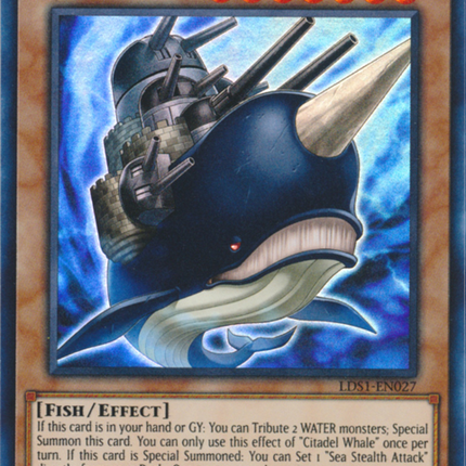 Citadel Whale (Blue) [LDS1-EN027] Ultra Rare