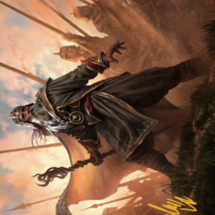 Hazezon, Shaper of Sand Art Card (Gold-Stamped Signature) [Dominaria United Art Series]