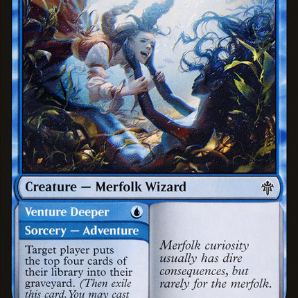 Merfolk Secretkeeper // Venture Deeper [Throne of Eldraine]