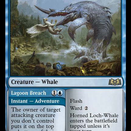 Horned Loch-Whale // Lagoon Breach [Wilds of Eldraine]
