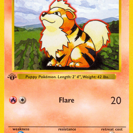 Growlithe (28/102) (Shadowless) [Base Set 1st Edition]