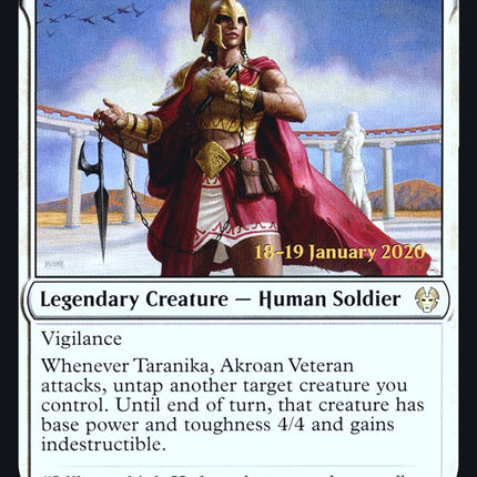 Taranika, Akroan Veteran [Theros Beyond Death Prerelease Promos]