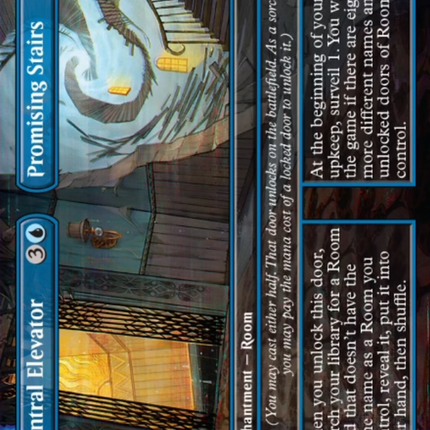 Central Elevator // Promising Stairs (Borderless) [Duskmourn: House of Horror]