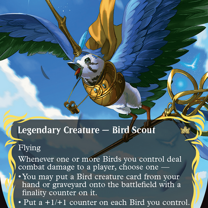 Kastral, the Windcrested (Borderless) (Raised Foil) [Bloomburrow]