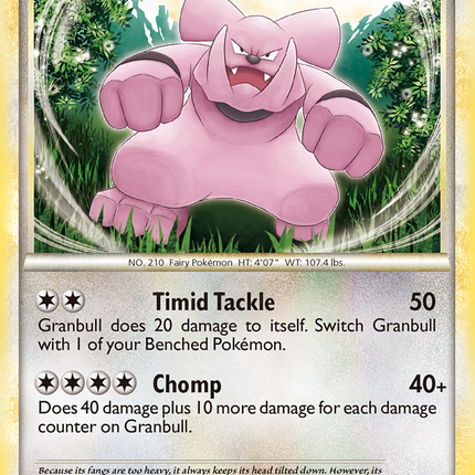 Granbull (26/95) [HeartGold & SoulSilver: Call of Legends]
