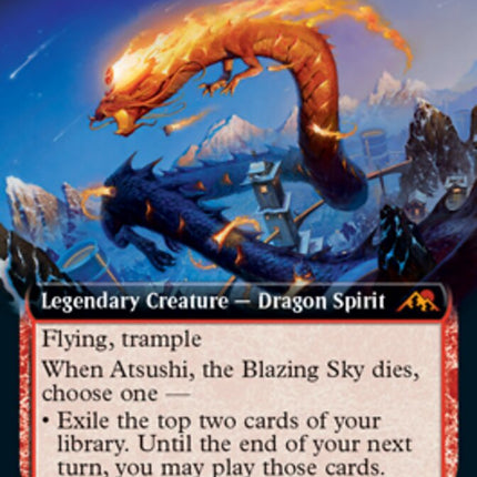 Atsushi, the Blazing Sky (Extended Art) [Kamigawa: Neon Dynasty]