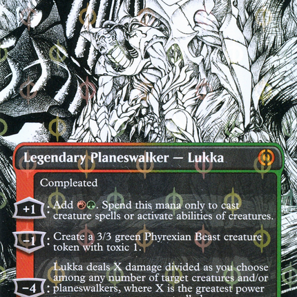 Lukka, Bound to Ruin (Borderless Manga Step-and-Compleat Foil) [Phyrexia: All Will Be One]