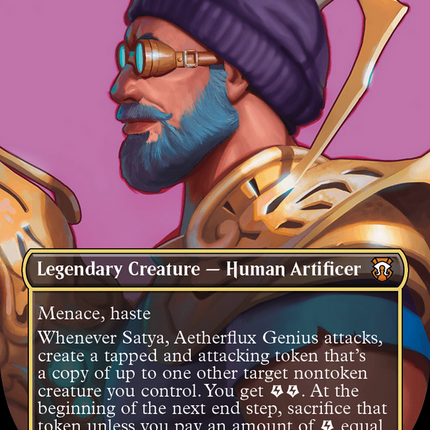 Satya, Aetherflux Genius (Borderless) [Modern Horizons 3 Commander]