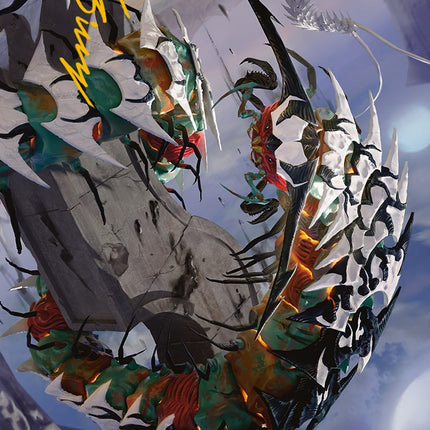 Atraxa's Skitterfang Art Card (Gold-Stamped Signature) [Phyrexia: All Will Be One Art Series]