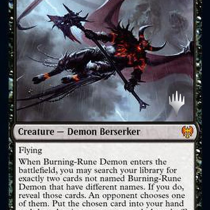 Burning-Rune Demon (Promo Pack) [Kaldheim Promos]
