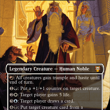 Theoden, Strength Restored - Kenrith, the Returned King (Borderless) [The Lord of the Rings: Tales of Middle-Earth Commander]