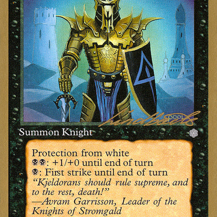 Knight of Stromgald (Leon Lindback) [Pro Tour Collector Set]