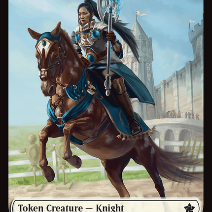 Human // Knight Double-Sided Token [Foundations Tokens]