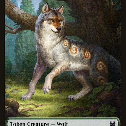 Human Soldier // Wolf Double-Sided Token [Theros Beyond Death Tokens]