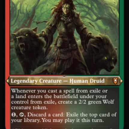 Faldorn, Dread Wolf Herald (Display Commander) (Foil Etched) [Commander Legends: Battle for Baldur's Gate]