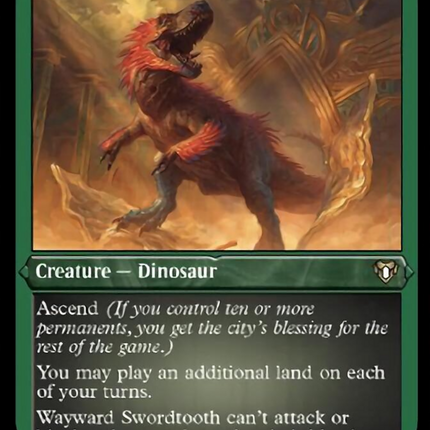 Wayward Swordtooth (Foil Etched) [Commander Masters]