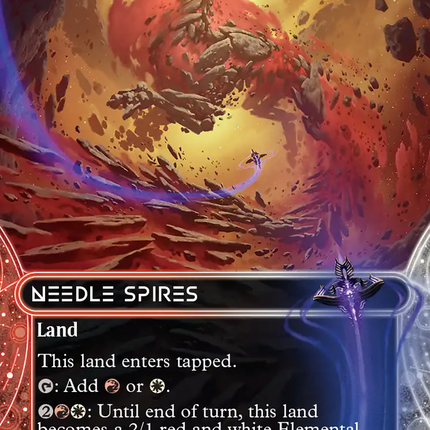 Needle Spires (0120) (Borderless) (Galaxy Foil) [Edge of Eternities: Stellar Sights]